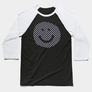 Smiley Face Pattern Lavender Baseball T-Shirt